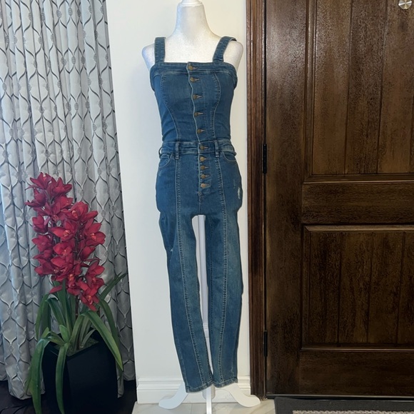 Denim Overalls Jumpsuit - Picture 2 of 5